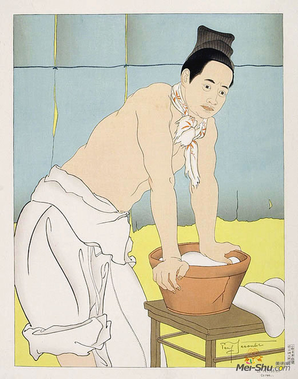 保罗贾克勒(Paul Jacoulet)高清作品《请耐心等待。科里》