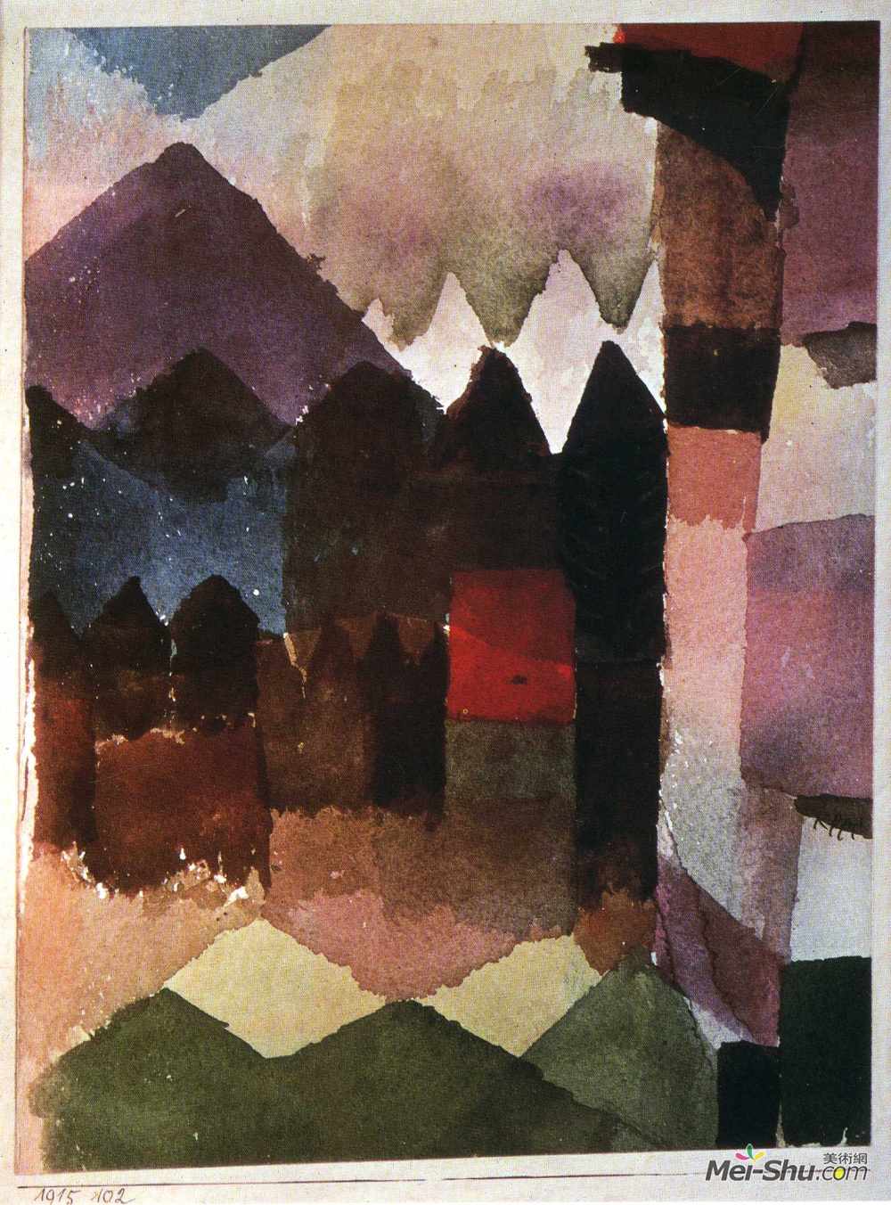 《焚风风在马克的花园》保罗·克利(paul klee)高清作品欣赏