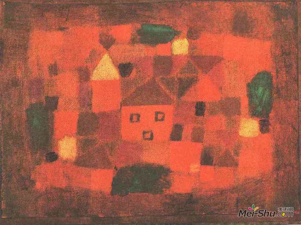 保罗·克利(Paul Klee)高清作品《日落山水》