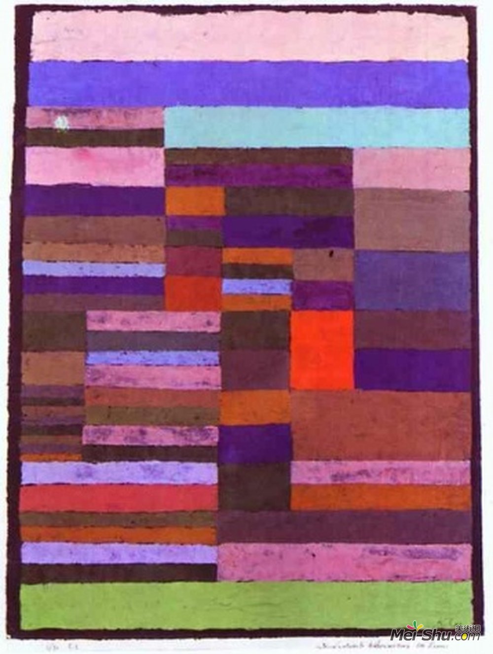 保罗·克利(Paul Klee)高清作品《条纹的个体测高》