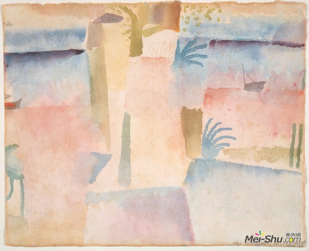 保罗·克利(Paul Klee)高清作品《朝哈马马特港看》