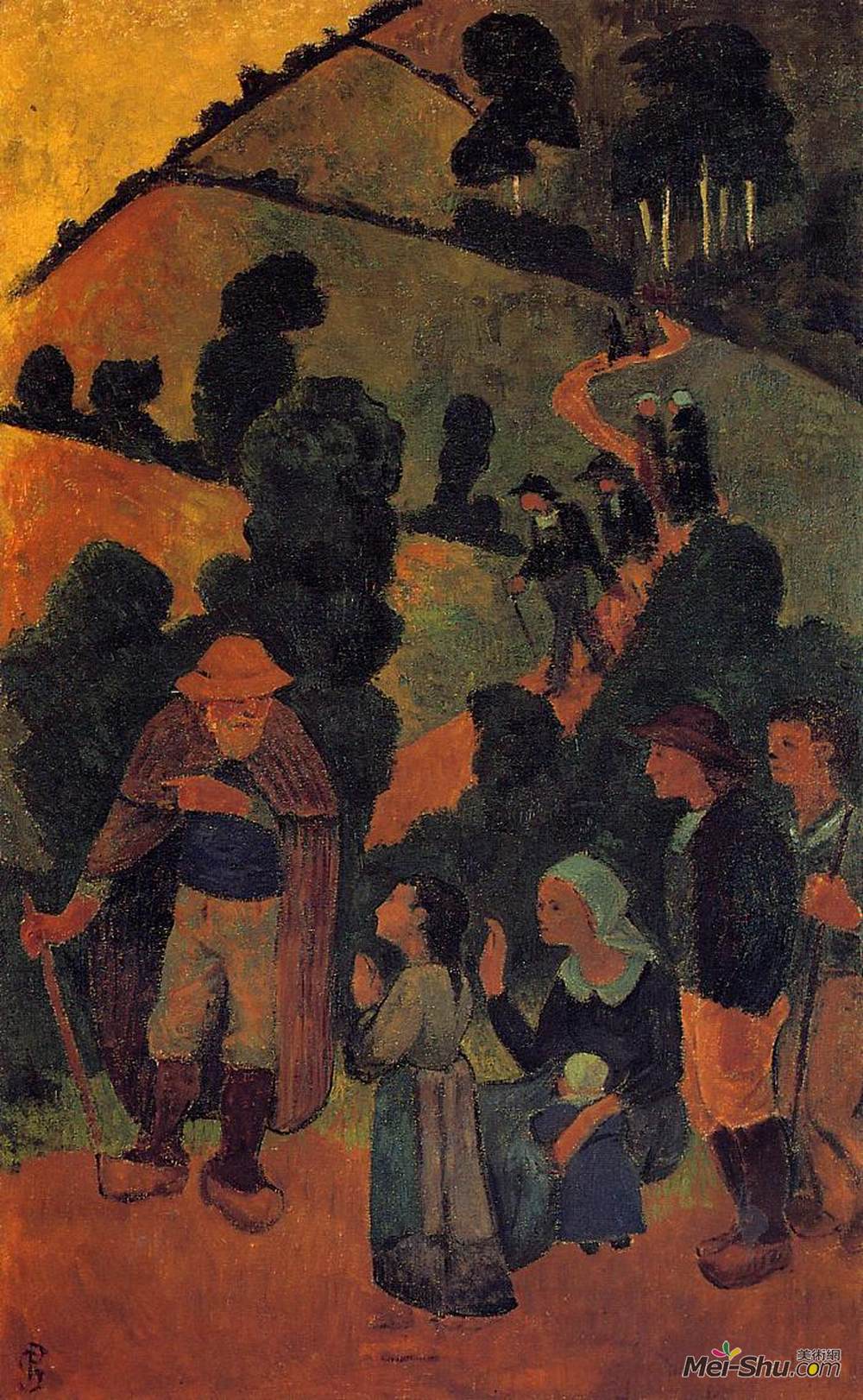 保罗·塞律西埃(Paul Serusier)高清作品《在路径上的布列塔尼》