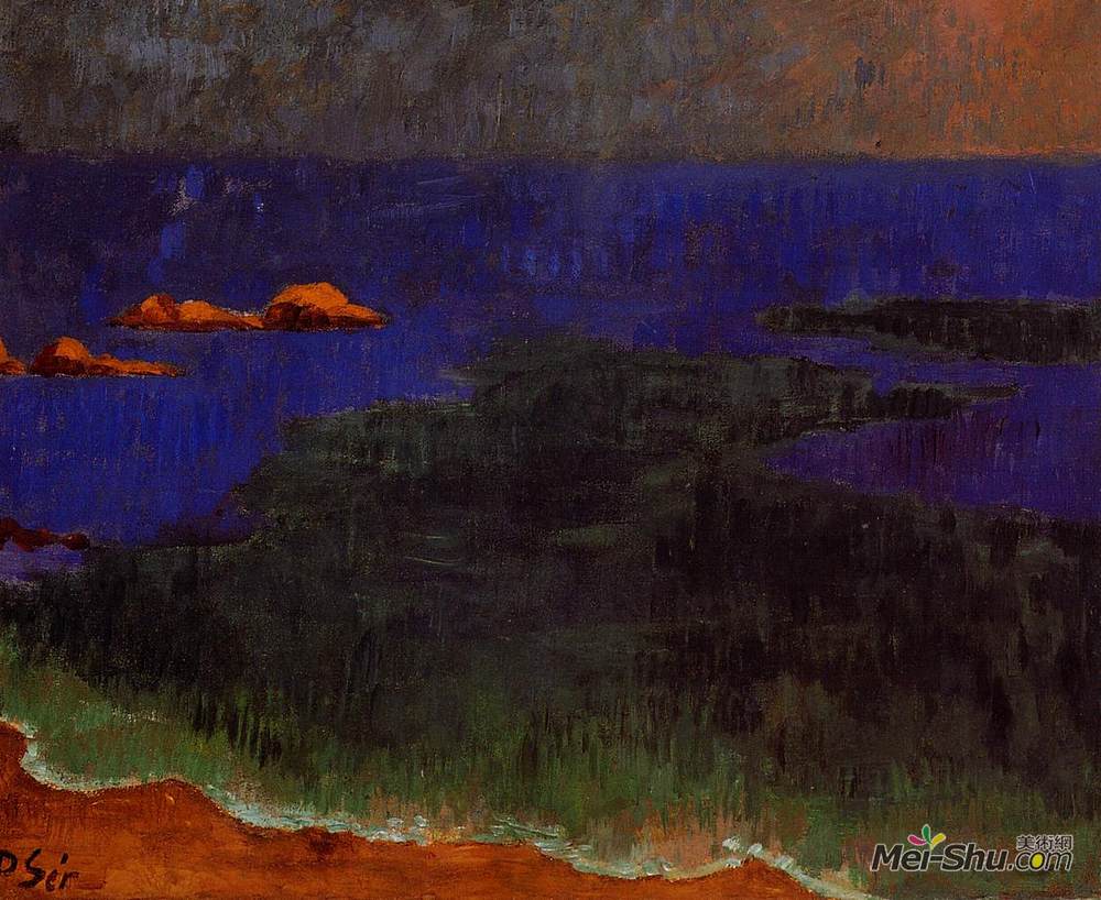保罗·塞律西埃(Paul Serusier)高清作品《波尔图日落的座位》