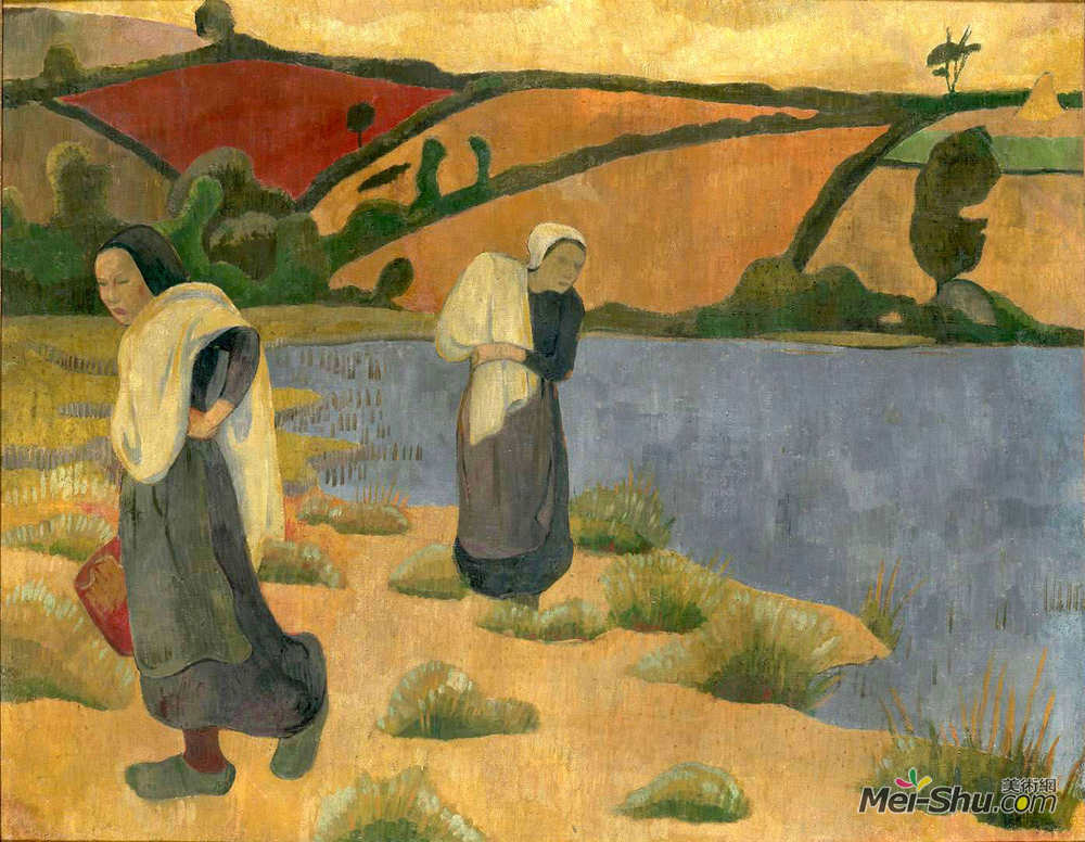 保罗·塞律西埃(Paul Serusier)高清作品《莱塔河附近的水手妇女》