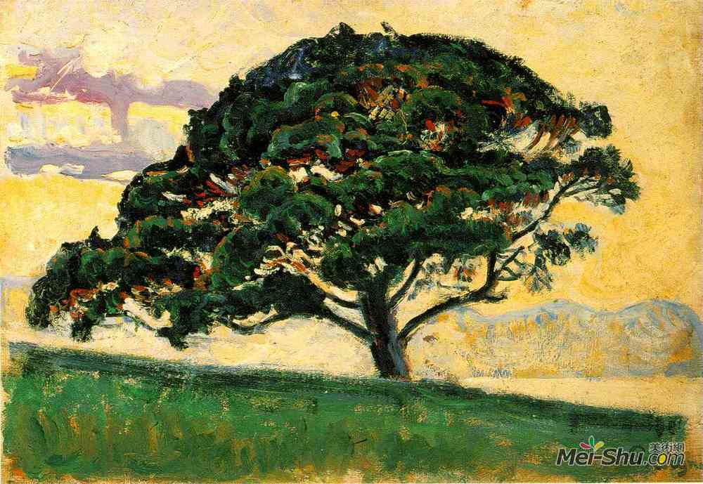 保罗·西涅克(Paul Signac)高清作品《Bonaventure Pine》