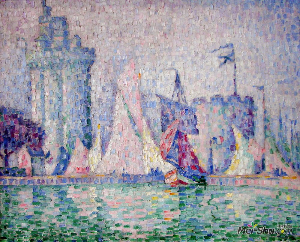 保罗·西涅克(Paul Signac)高清作品《罗谢尔港》