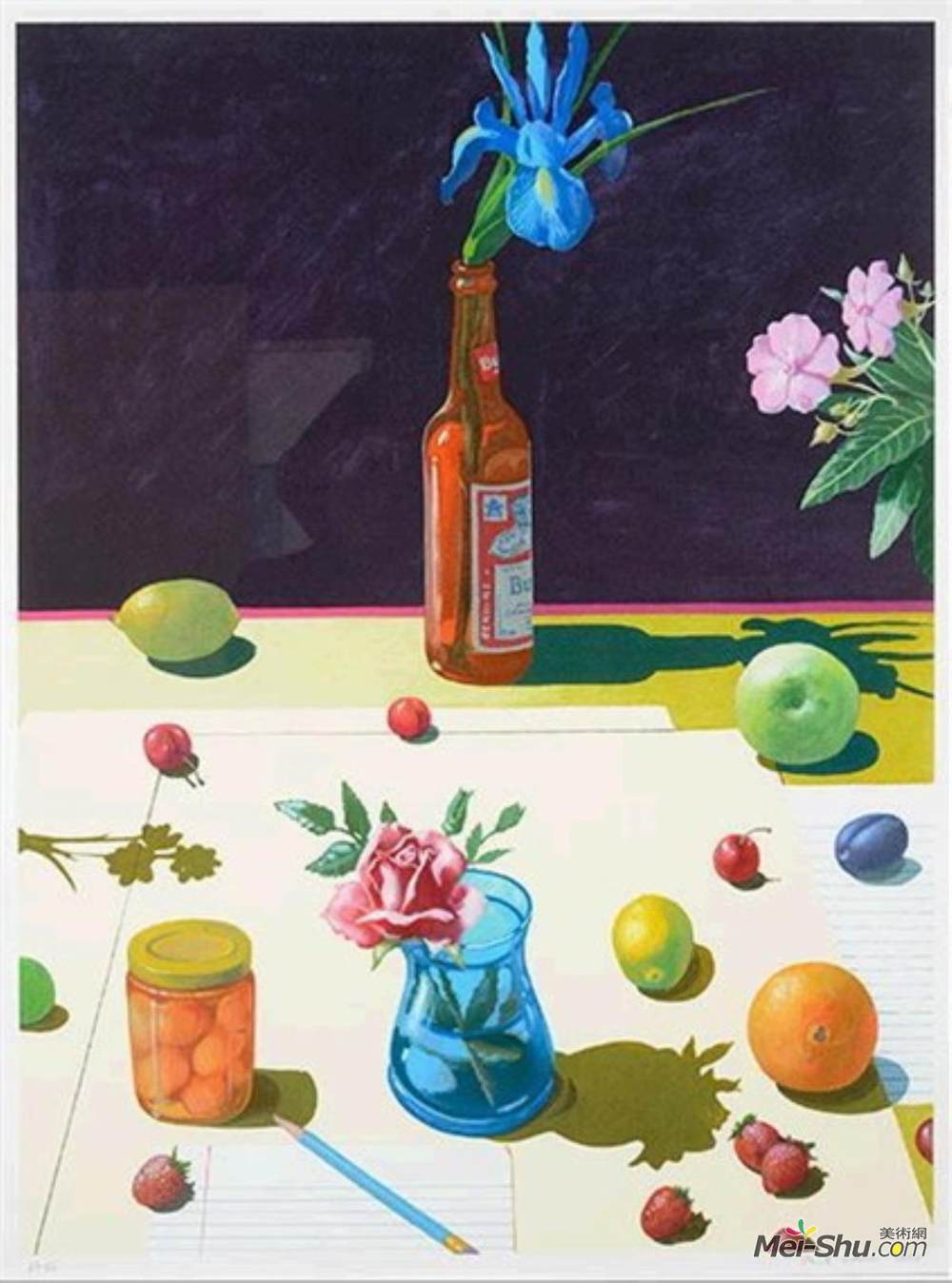 保罗·沃纳(Paul Wonner)高清作品《花蕾静物》