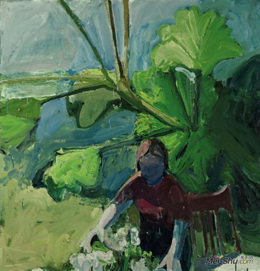保罗·沃纳(Paul Wonner)高清作品《有花的妇女》
