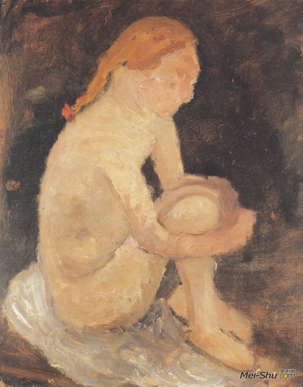 保拉·莫德索恩-贝克尔(Paula Modersohn-Becker)高清作品《裸体女孩》