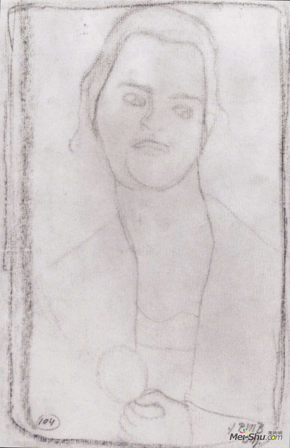 保拉·莫德索恩-贝克尔(Paula Modersohn-Becker)高清作品《Study for Portrait of Clara Rilke-Westhoff》