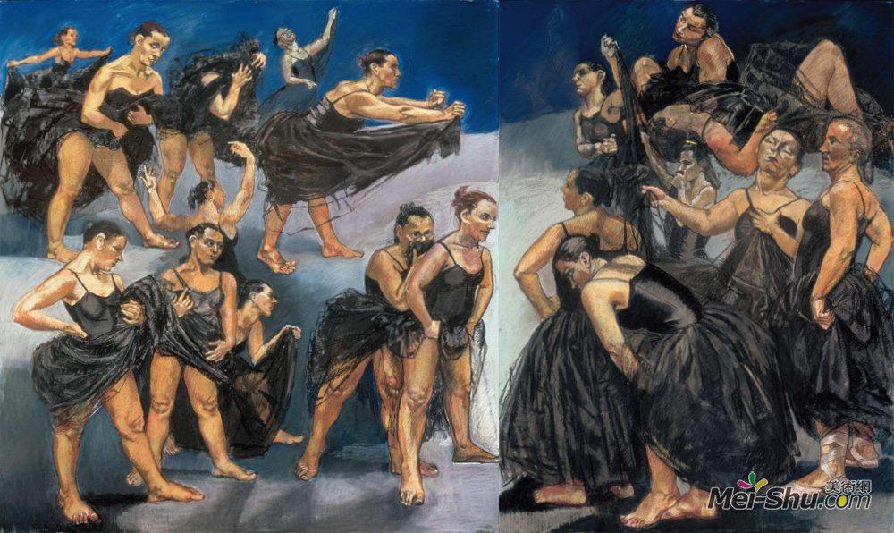 保拉·雷戈(Paula Rego)高清作品《Dancing Ostriches from Disney's 'Fantasia&am》