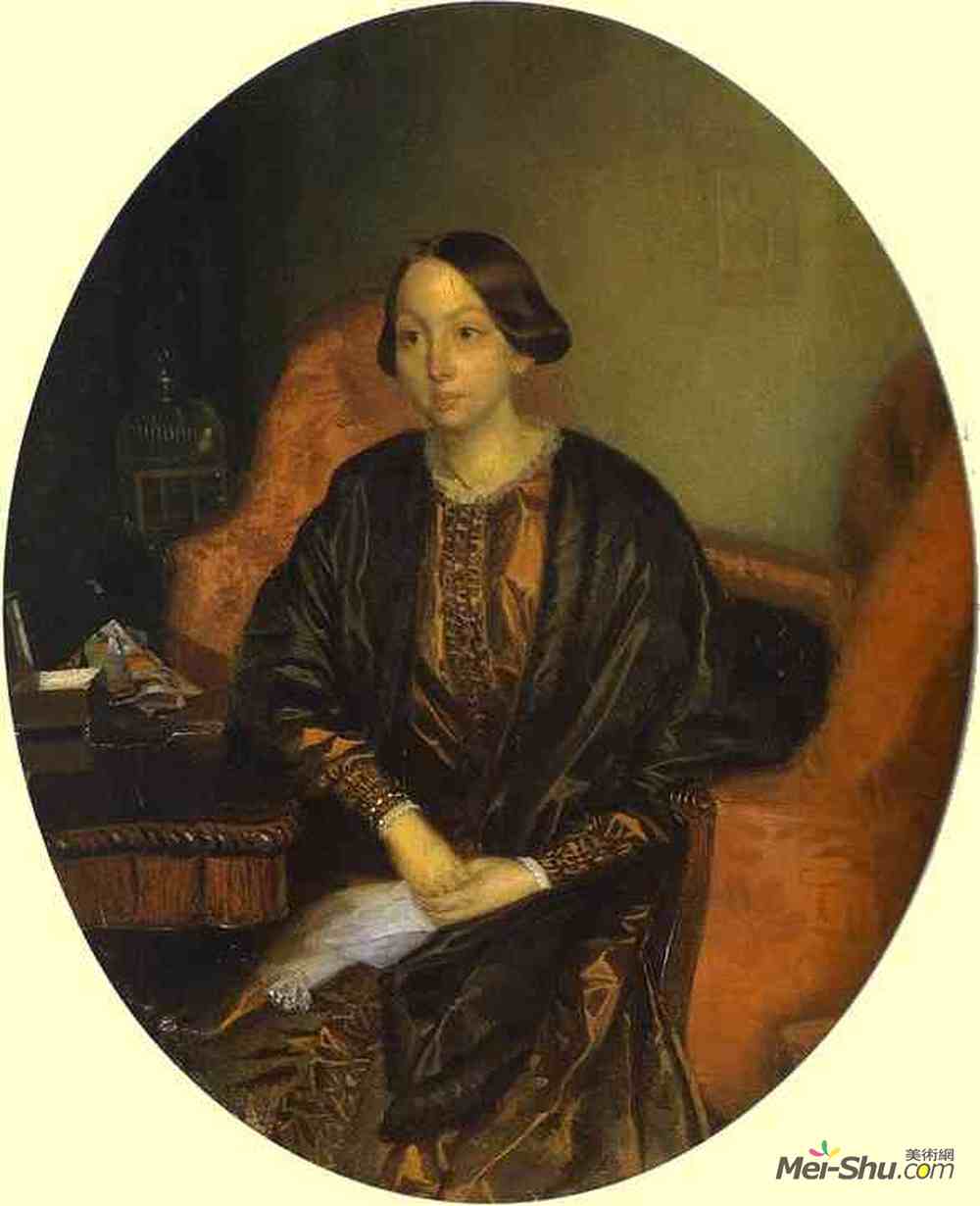 帕威尔·费多托夫(Pavel Fedotov)高清作品《Portrait of Amalia Legrand》