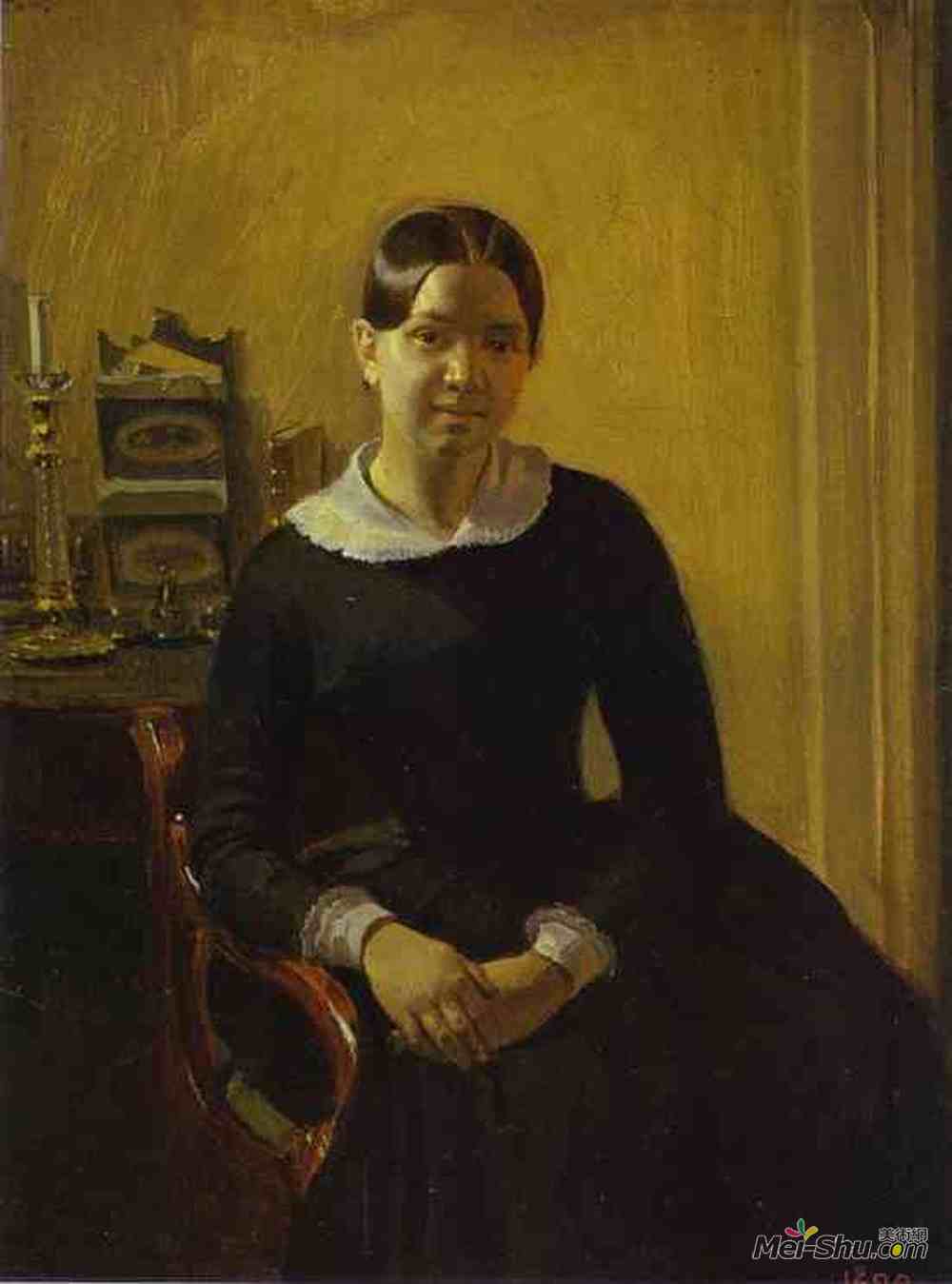 帕威尔·费多托夫(Pavel Fedotov)高清作品《Portrait of Anna Zhdanovich》