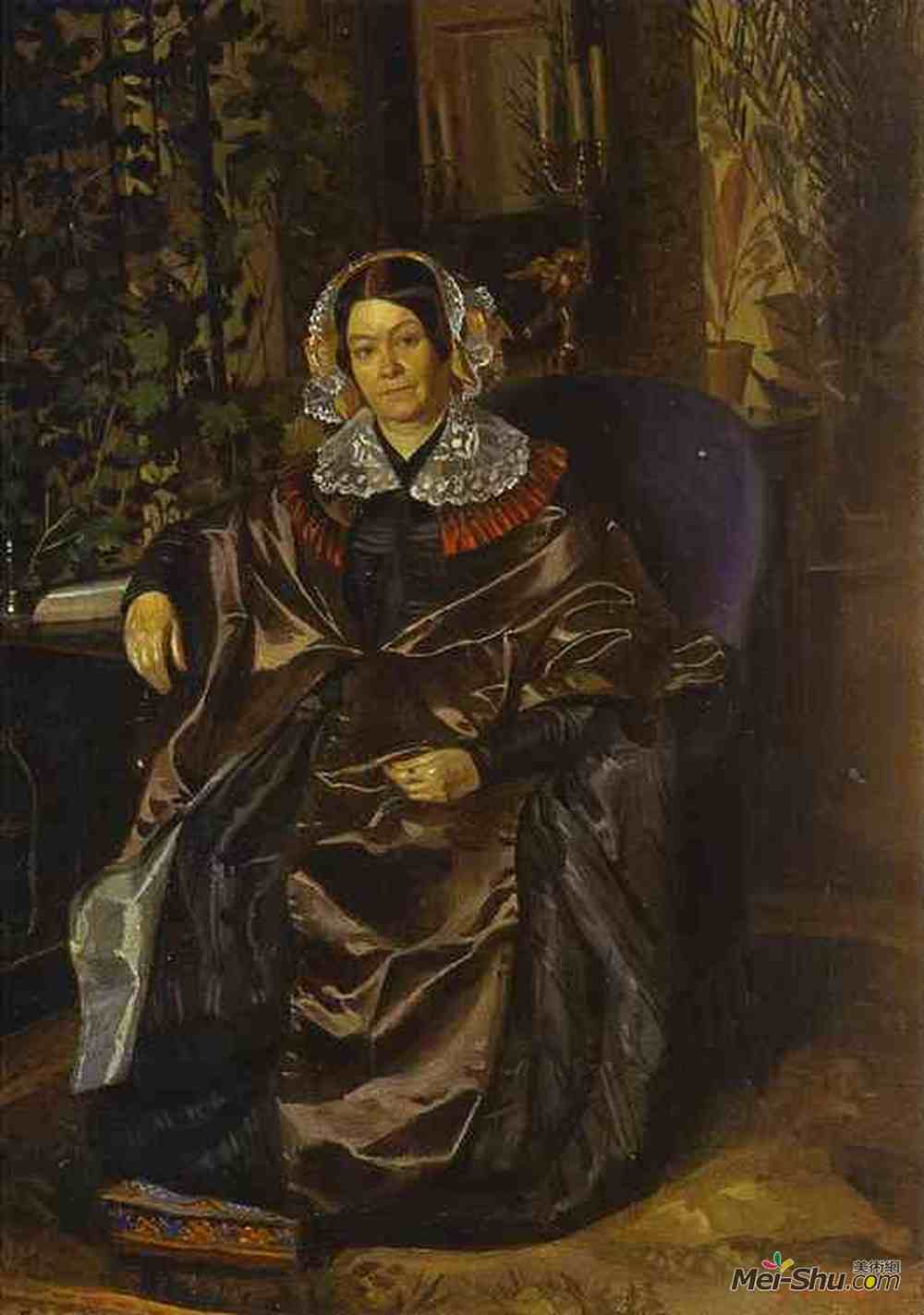 帕威尔·费多托夫(Pavel Fedotov)高清作品《Portrait of Maria Pavlovna Druzhinina》