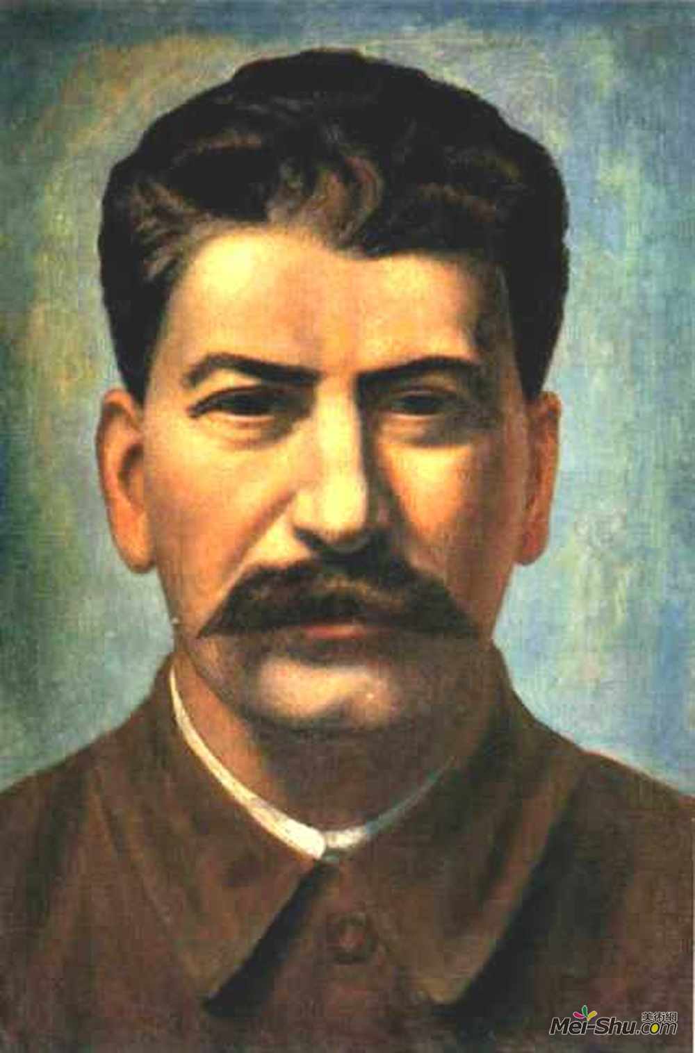 帕维尔·菲洛诺夫(Pavel Filonov)高清作品《Portrait of Joseph Stalin (Iosif Vissarionovich Dzhugashvili》