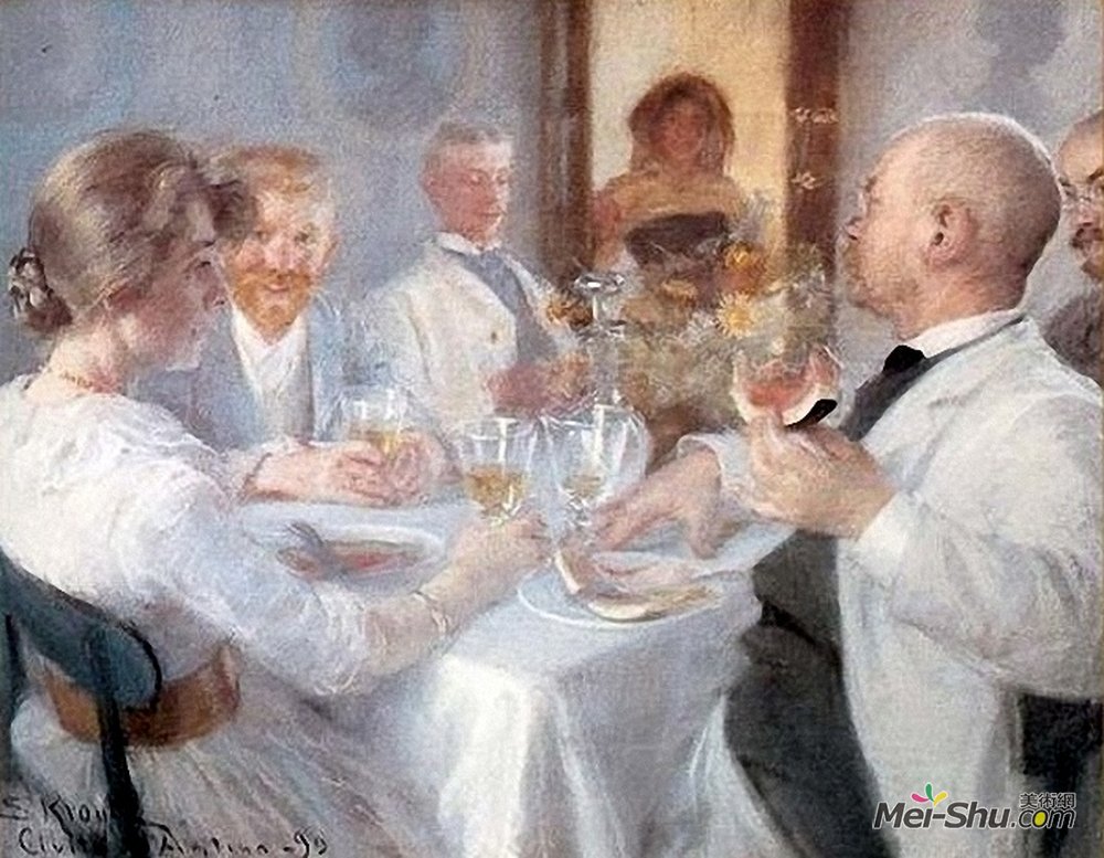 佩德·塞韦林·克罗耳(Peder Severin Kroyer)高清作品《安蒂诺午餐会》