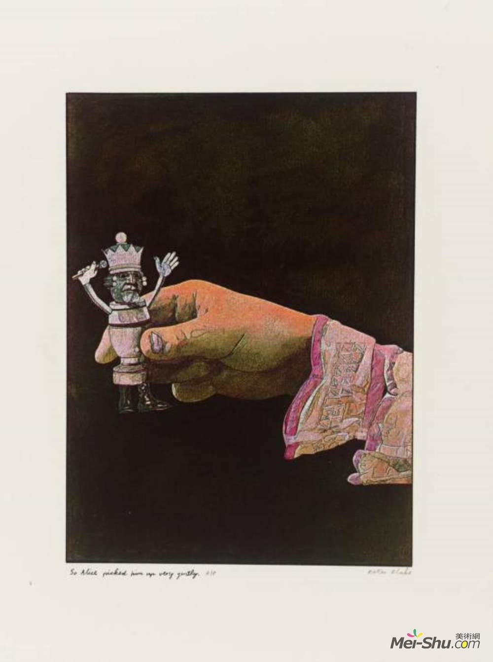 彼得·布莱克(Peter Blake)高清作品《于是爱丽丝轻轻地把他抱起来。》