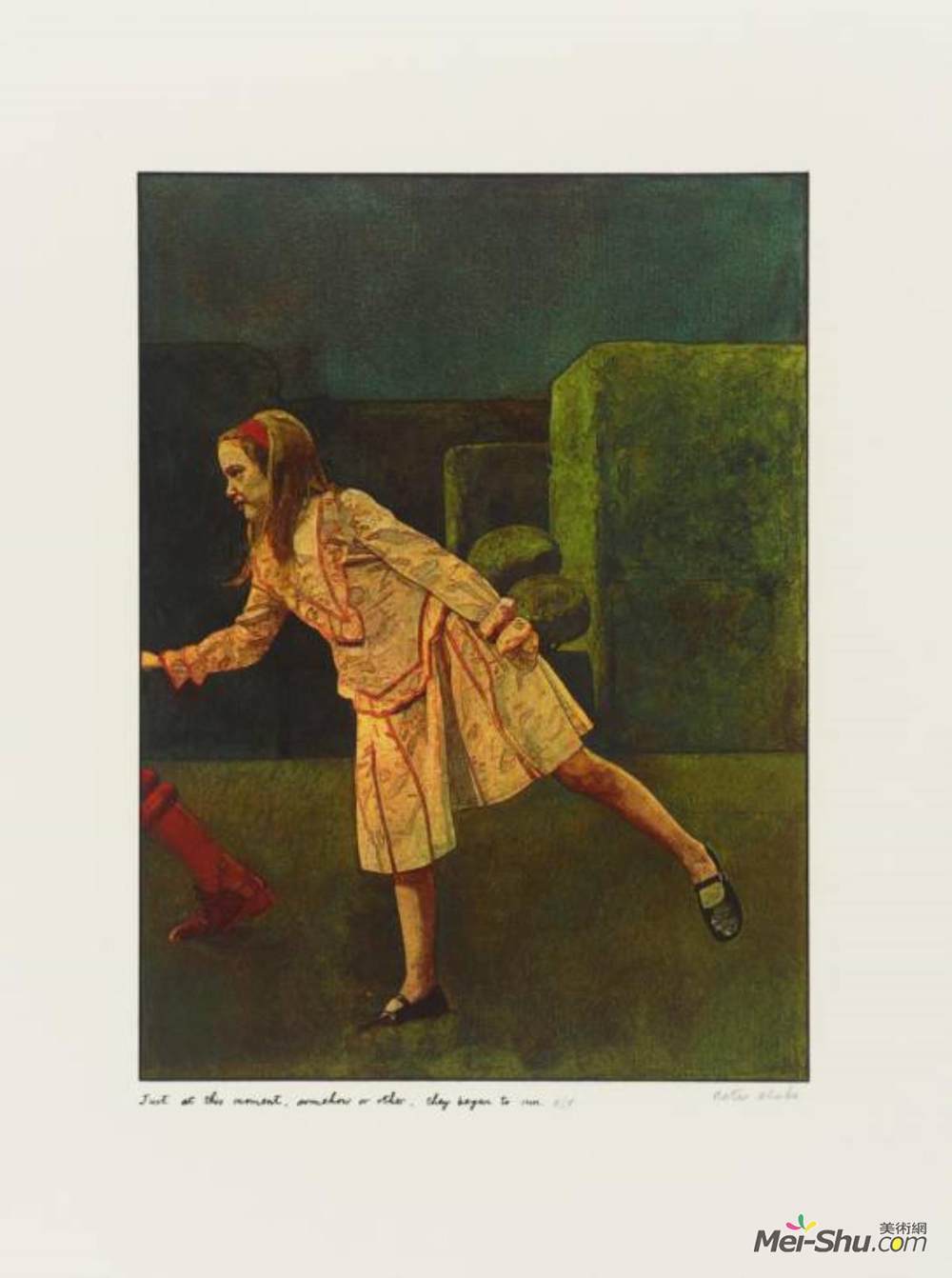 彼得·布莱克(Peter Blake)高清作品《就在这一刻，不知怎的，他们开始奔跑。》