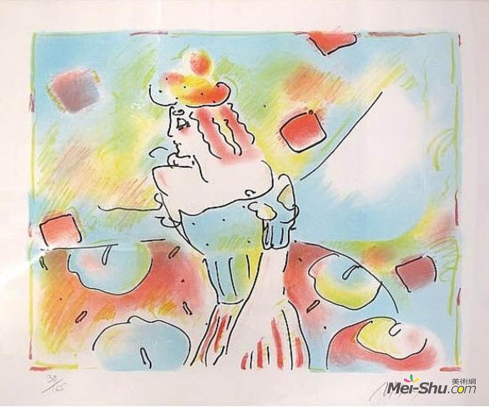 彼得·马克斯(Peter Max)高清作品《格林合成红》