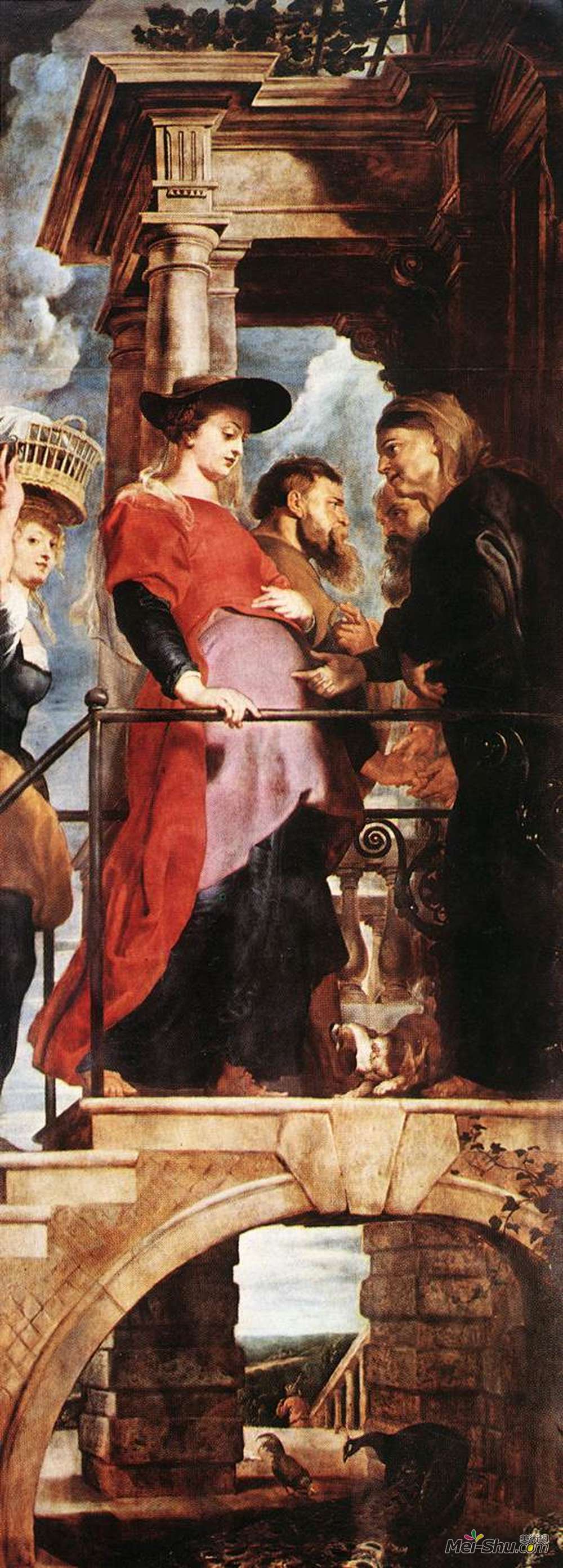 彼得·保罗·鲁本斯(Peter Paul Rubens)高清作品《从十字架上下来（左翼）》