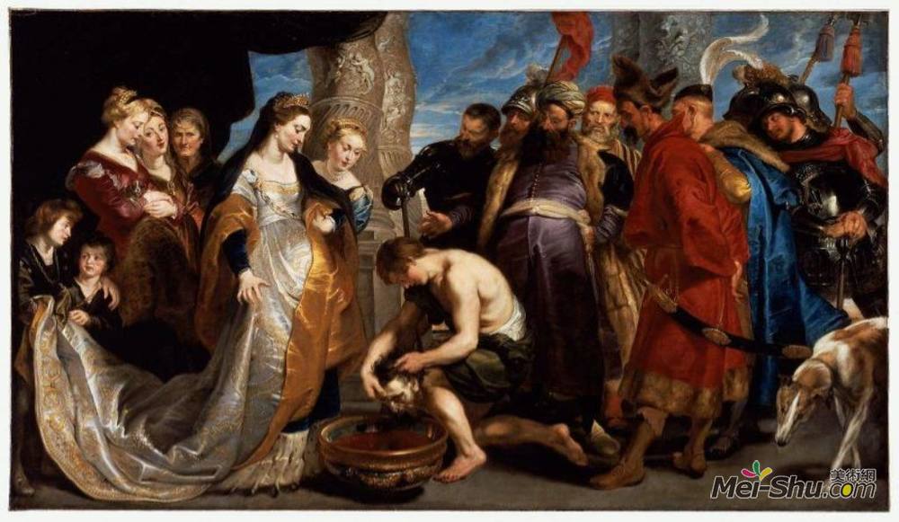 彼得·保罗·鲁本斯(Peter Paul Rubens)高清作品《赛勒斯的负责人带到了提查里斯女王》