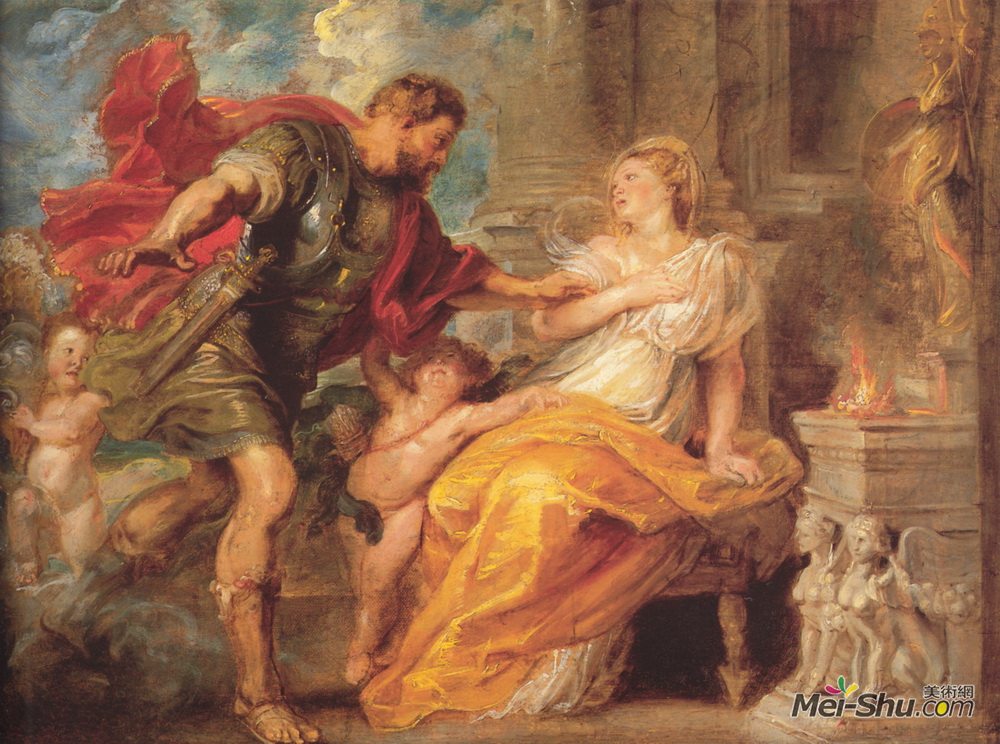 彼得·保罗·鲁本斯(Peter Paul Rubens)高清作品《火星和瑞亚西尔维娅》