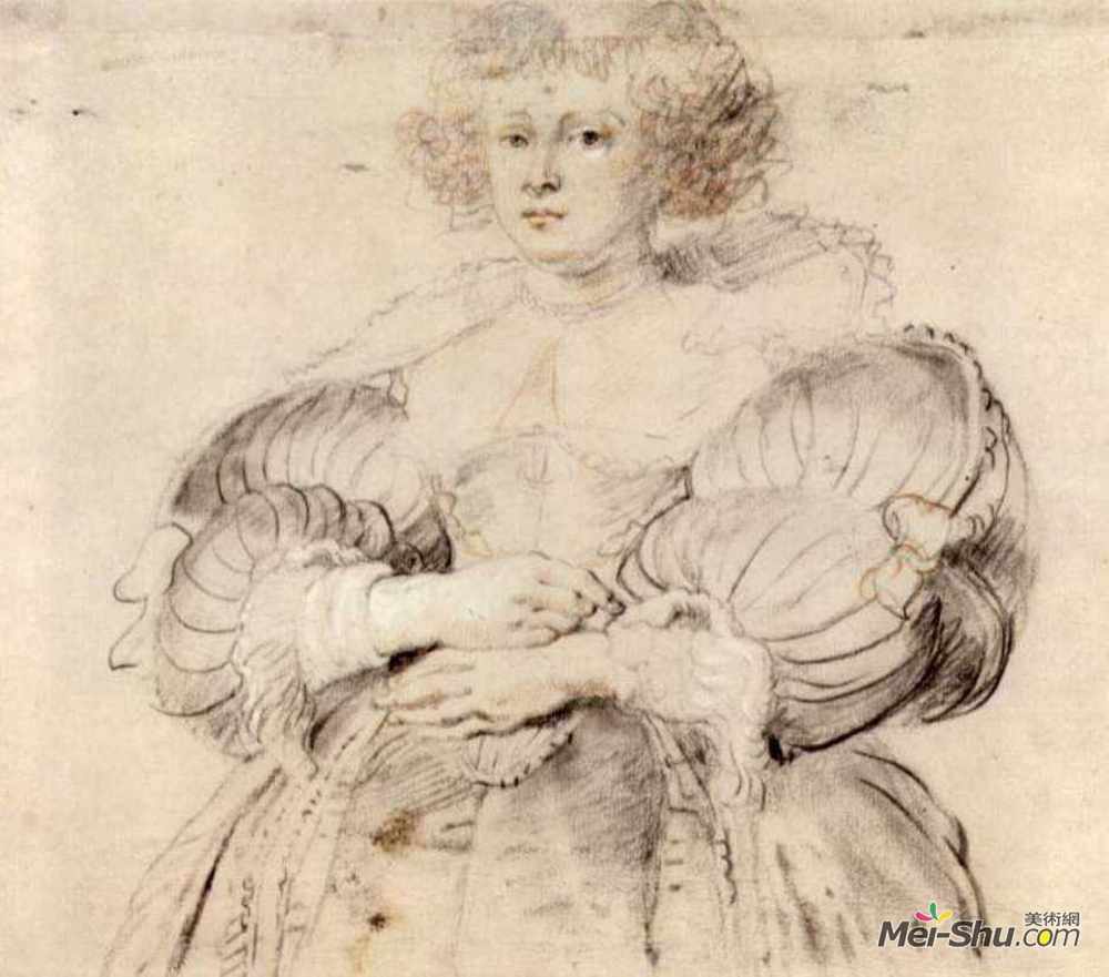 彼得·保罗·鲁本斯(Peter Paul Rubens)高清作品《Portrait of Helena Fourment》