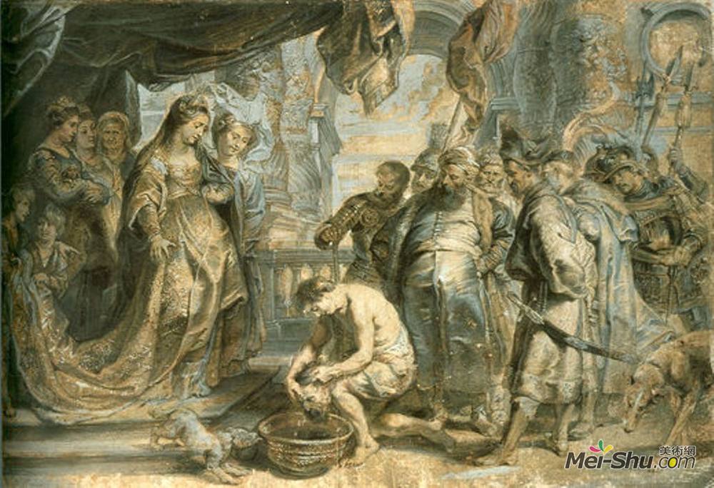 彼得·保罗·鲁本斯(Peter Paul Rubens)高清作品《Queen Tomyris with the Head of Cyrus》