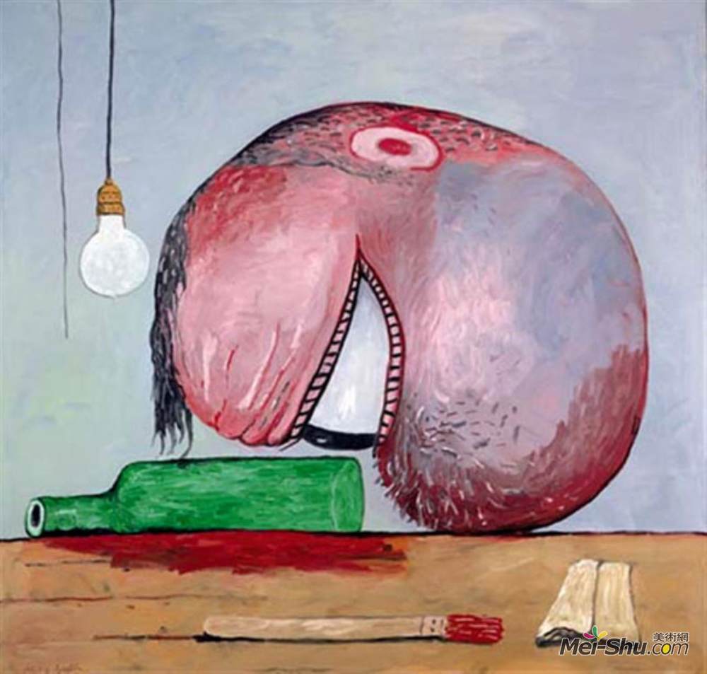 菲利普·加斯顿(Philip Guston)高清作品《头颈瓶》