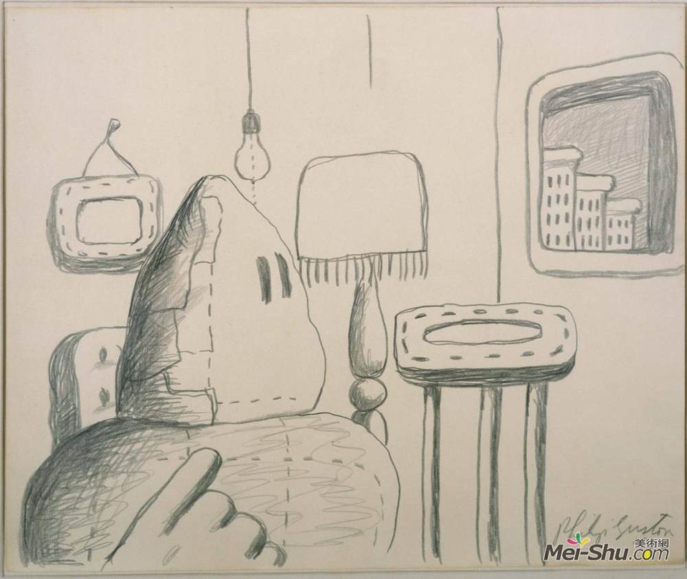 菲利普·加斯顿(Philip Guston)高清作品《室内形象》
