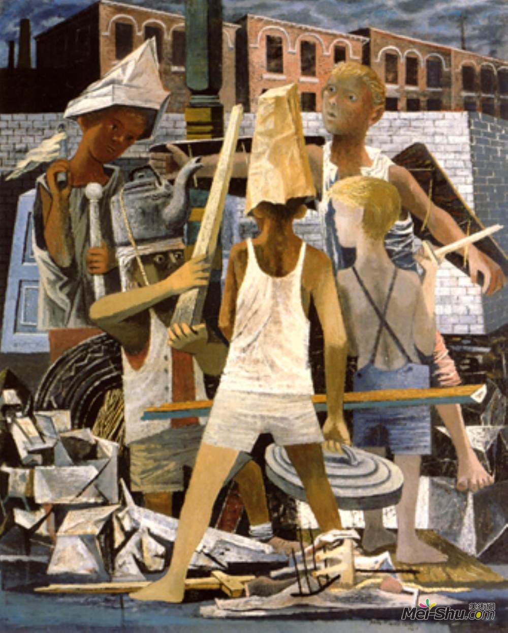 菲利普·加斯顿(Philip Guston)高清作品《军事记忆》