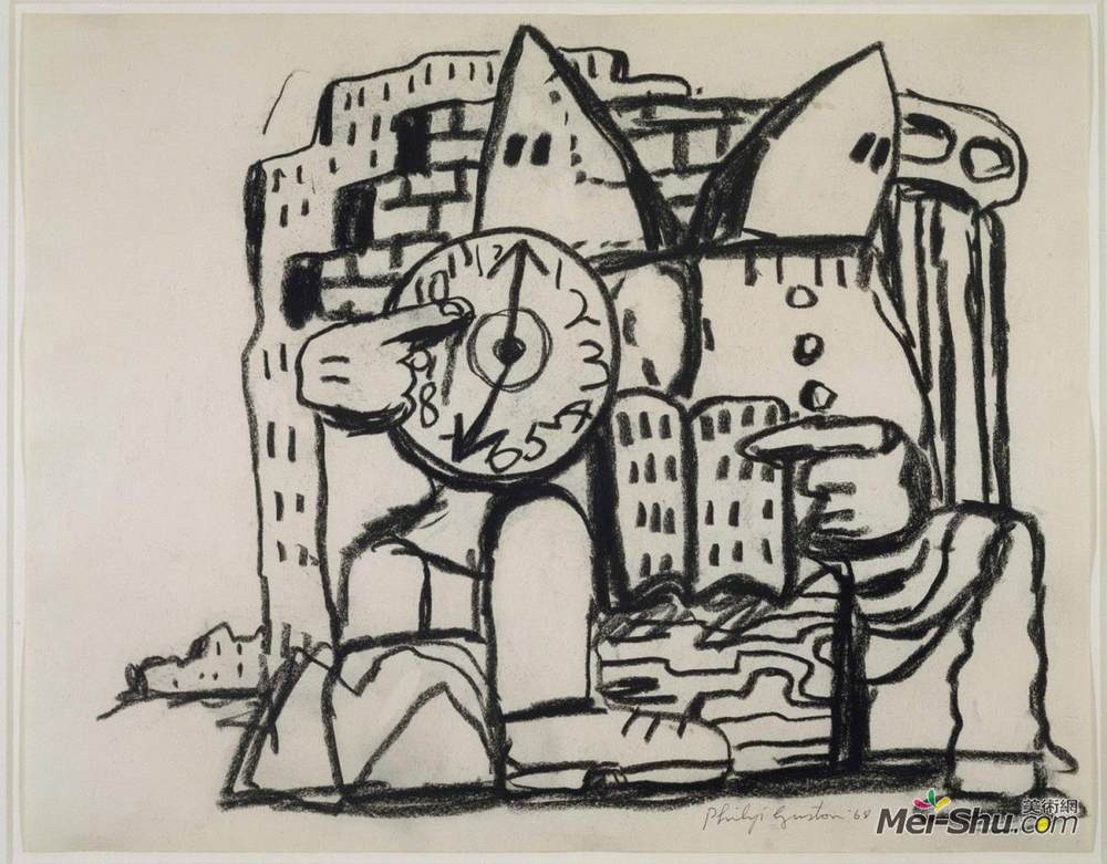 菲利普·加斯顿(Philip Guston)高清作品《无题》
