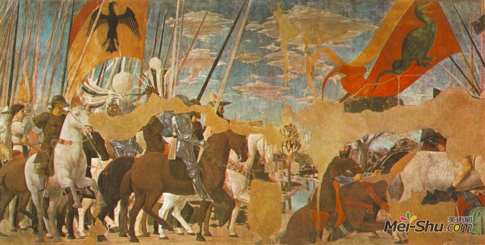 皮耶罗·德拉·弗朗西斯卡(Piero della Francesca)高清作品《康斯坦丁与马克森提乌斯之间的战争》