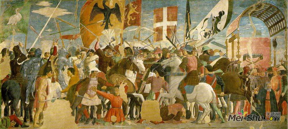 皮耶罗·德拉·弗朗西斯卡(Piero della Francesca)高清作品《Battle between Heraclius and Chosroes》