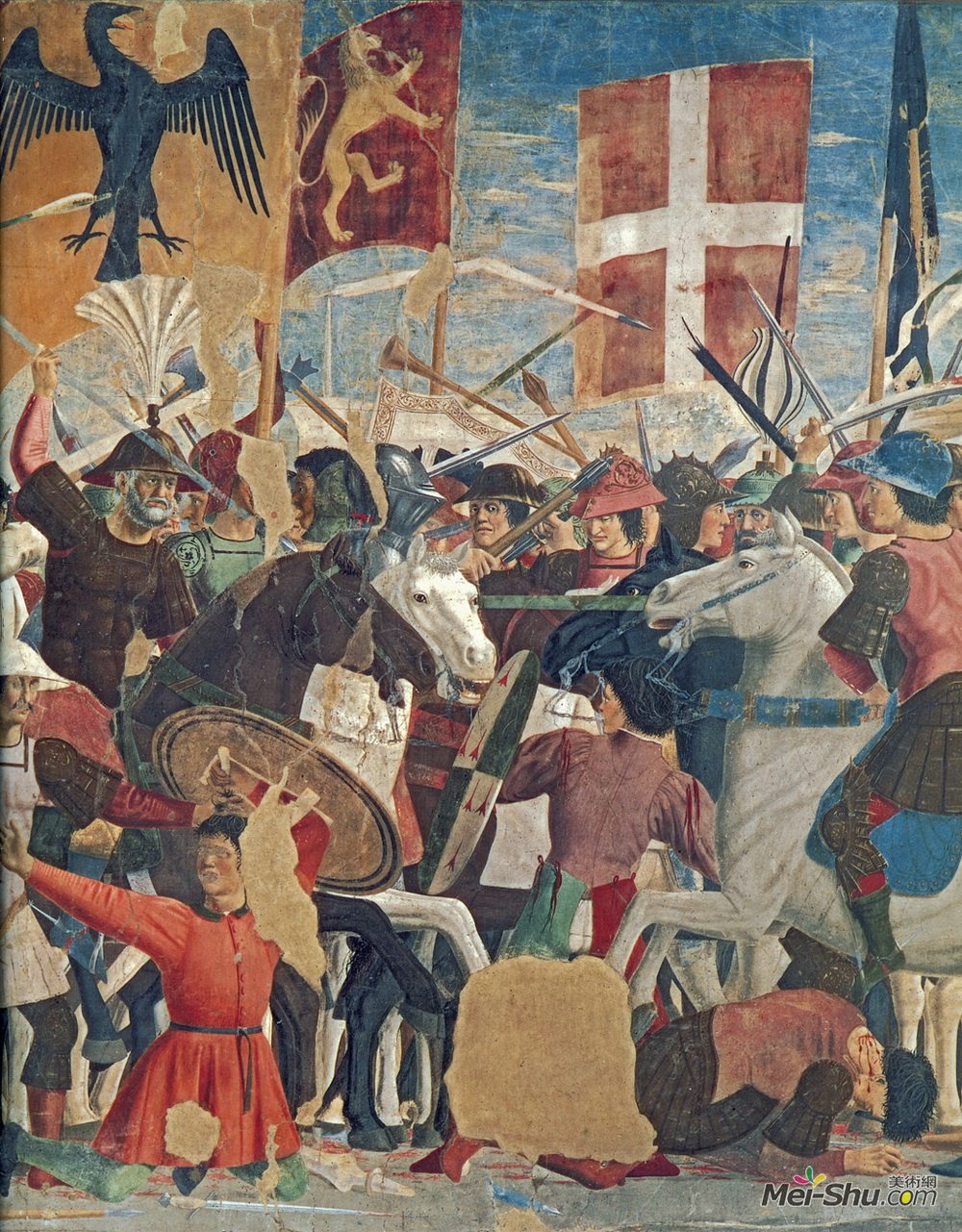 皮耶罗·德拉·弗朗西斯卡(Piero della Francesca)高清作品《Battle between Heraclius and Chosroes (detail)》