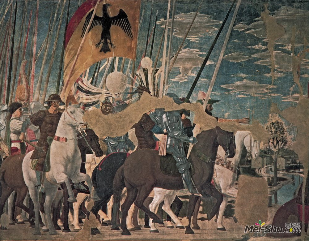 皮耶罗·德拉·弗朗西斯卡(Piero della Francesca)高清作品《Constantine's Victory over Maxentius (detail)》