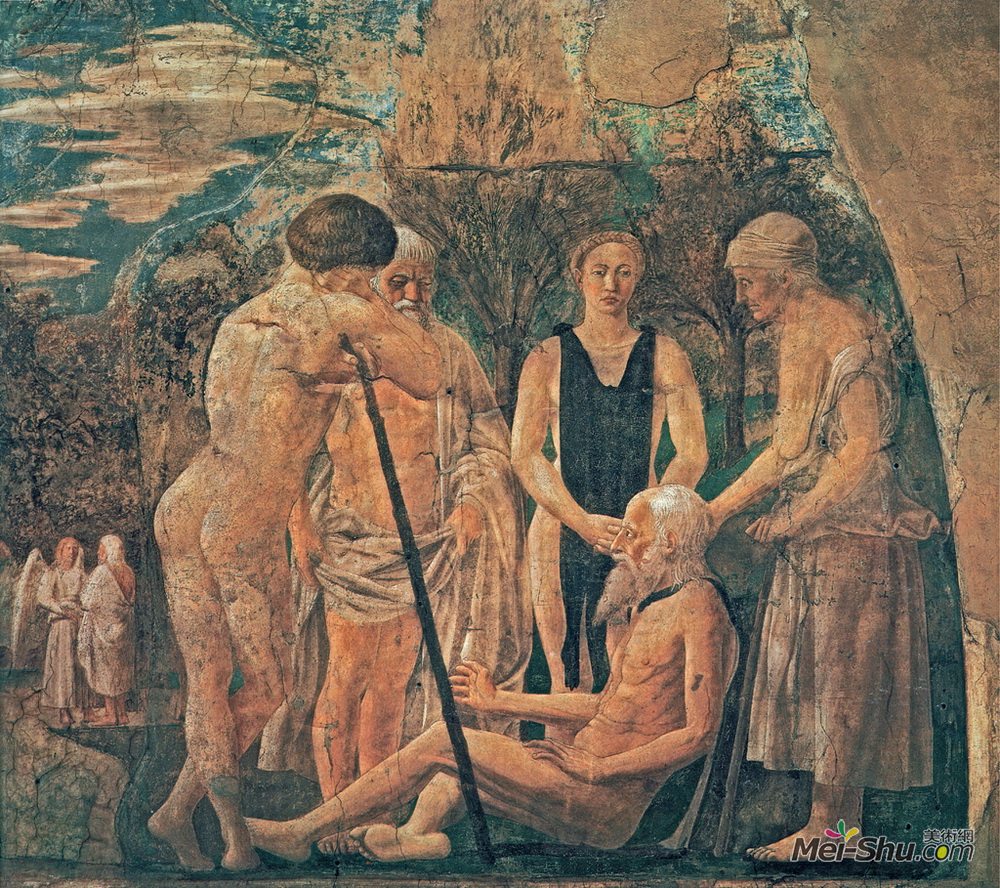 皮耶罗·德拉·弗朗西斯卡(Piero della Francesca)高清作品《亚当之死（细节）》