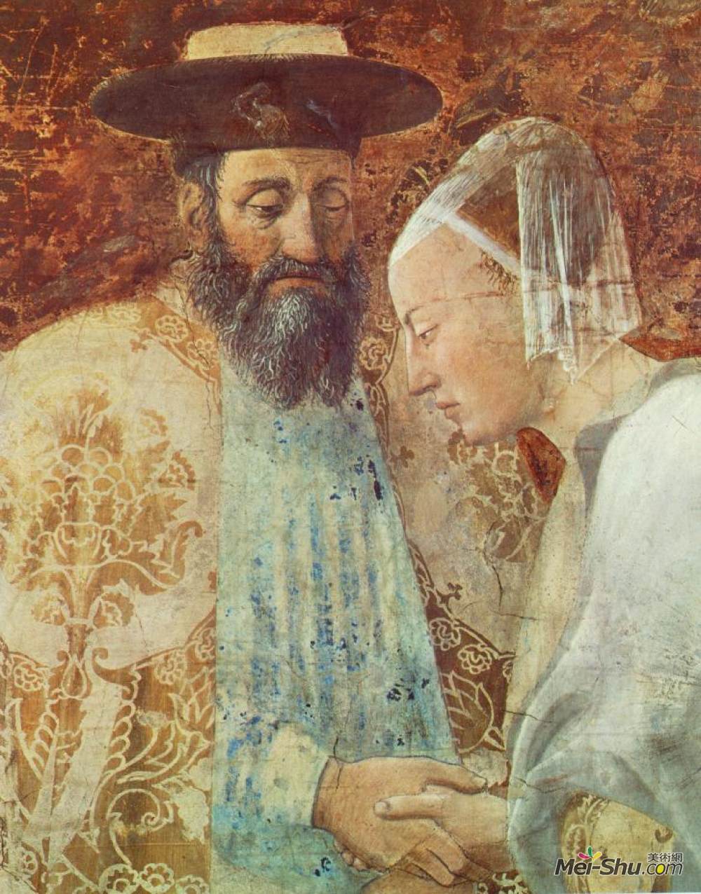 示巴女王与所罗门王之间的会面细节皮耶罗德拉弗朗西斯卡pierodella
