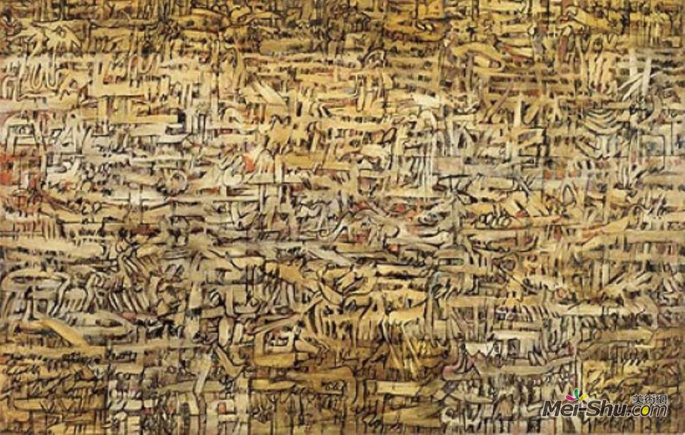 皮埃尔?阿列钦斯(Pierre Alechinsky)高清作品《蚂蚁山》
