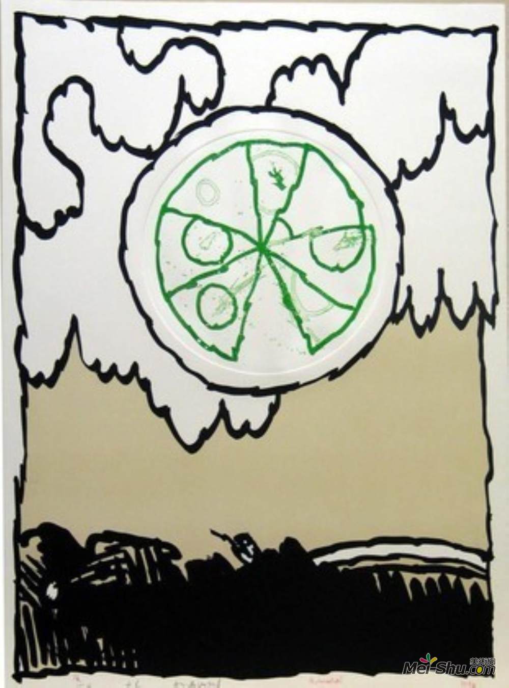 皮埃尔?阿列钦斯(Pierre Alechinsky)高清作品《Plate III from the series Boreality (Bor&éalit&#》