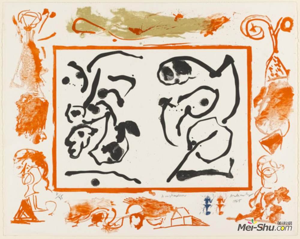 皮埃尔?阿列钦斯(Pierre Alechinsky)高清作品《阿姆斯特丹》