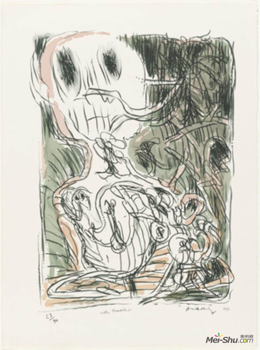 皮埃尔?阿列钦斯(Pierre Alechinsky)高清作品《我们的传统，我们的传统）》