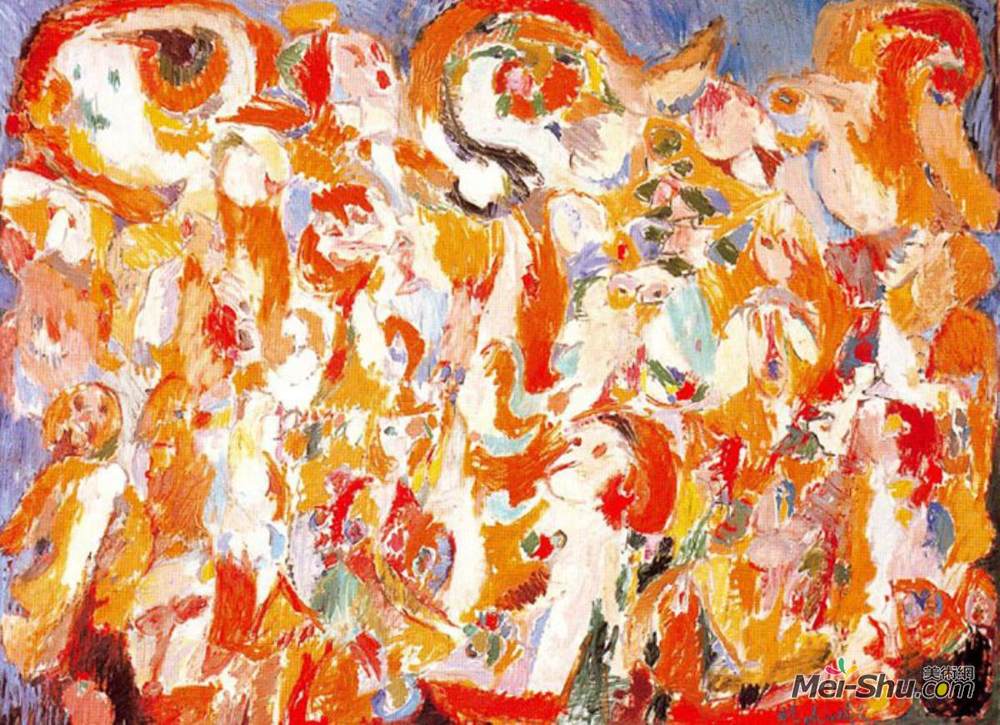皮埃尔?阿列钦斯(Pierre Alechinsky)高清作品《鸟瞰图》