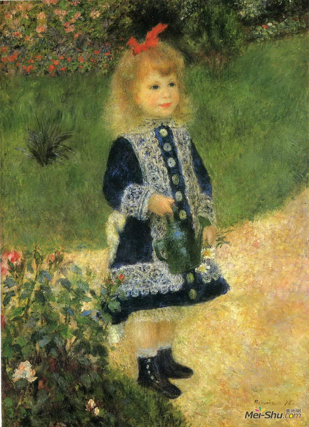 皮耶尔·奥古斯特·雷诺阿(Pierre-Auguste Renoir)高清作品《一个带水壶的女孩》