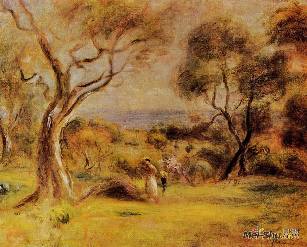 皮耶尔·奥古斯特·雷诺阿(Pierre-Auguste Renoir)高清作品《海边散步》