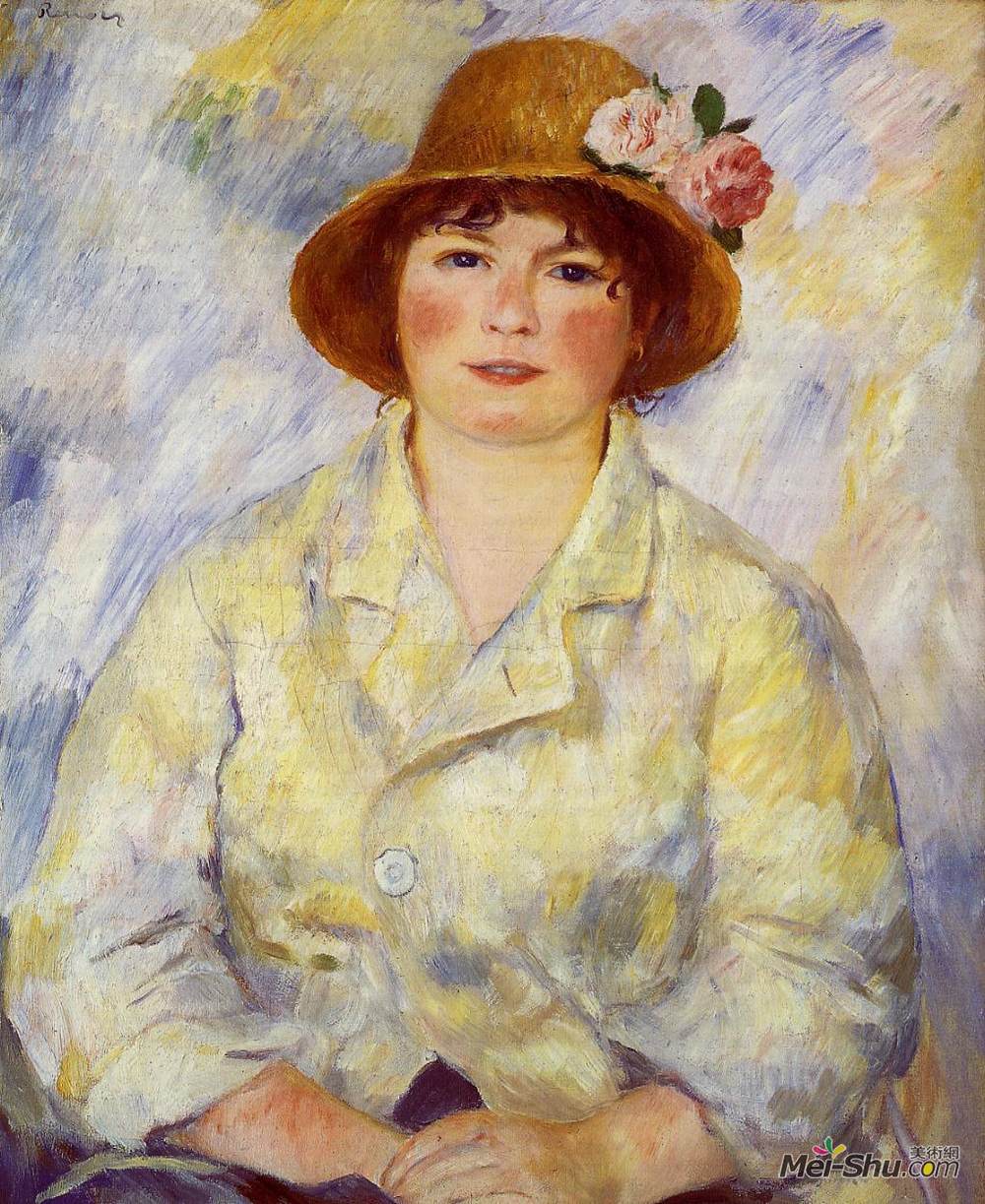 皮耶尔·奥古斯特·雷诺阿(Pierre-Auguste Renoir)高清作品《Aline Charigot (future Madame Renoir)》