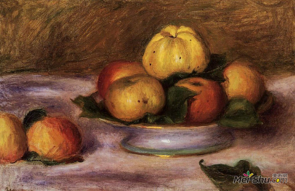 皮耶尔·奥古斯特·雷诺阿(Pierre-Auguste Renoir)高清作品《苹果和曼德林》