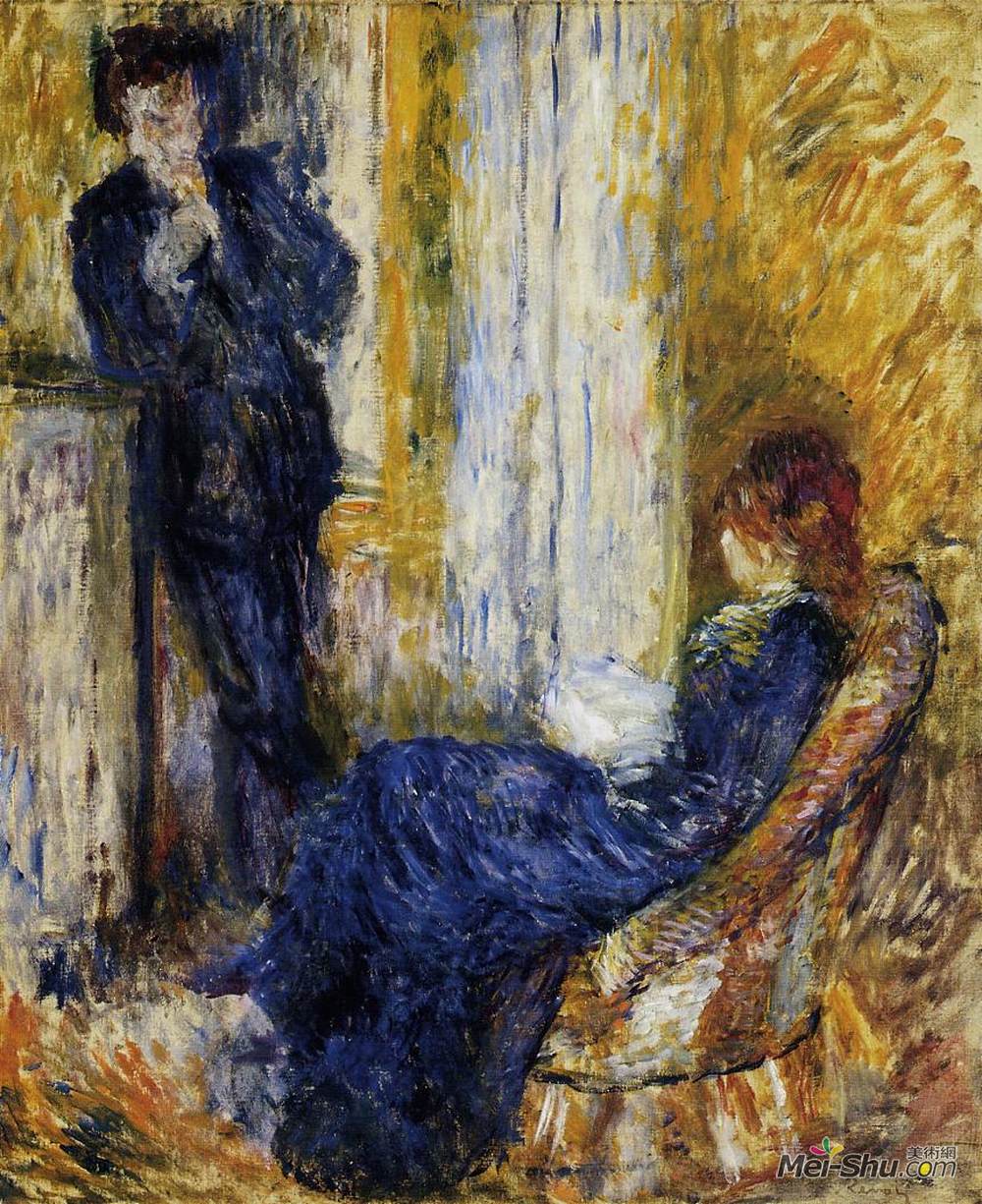 皮耶尔·奥古斯特·雷诺阿(Pierre-Auguste Renoir)高清作品《在炉边》