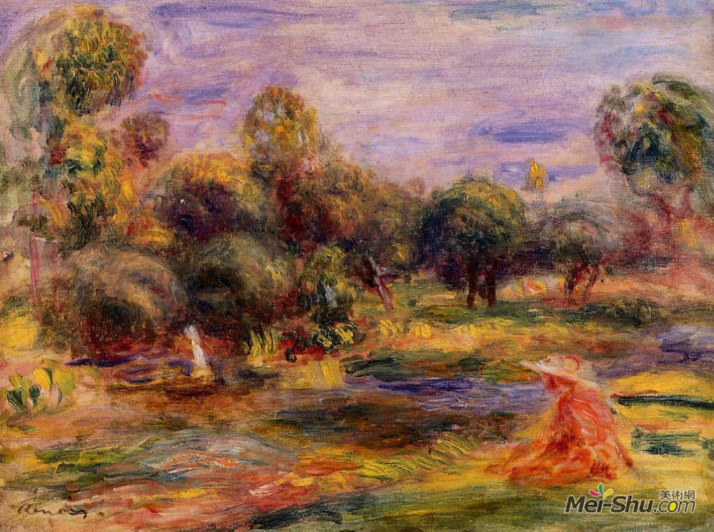 皮耶尔·奥古斯特·雷诺阿(Pierre-Auguste Renoir)高清作品《卡格尼斯景观》