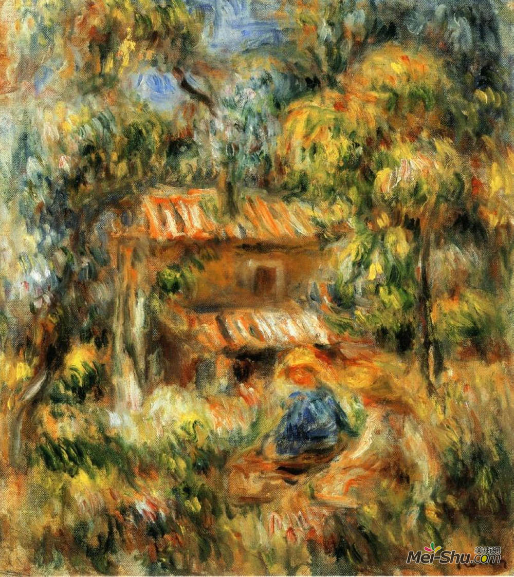 皮耶尔·奥古斯特·雷诺阿(Pierre-Auguste Renoir)高清作品《卡格尼斯景观》